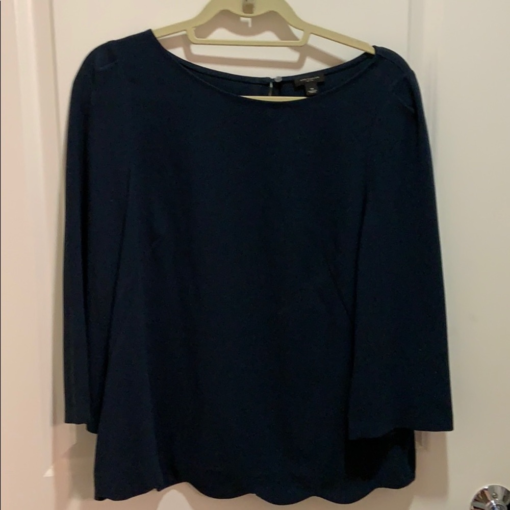 Ann Taylor navy blue blouse